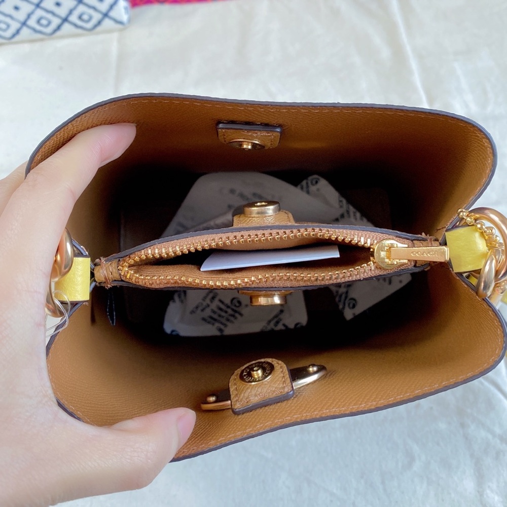 Coach Mini Town Bucket Bag In Signature Canvas With Dreamy Veggie Print - Picture 8 of 11